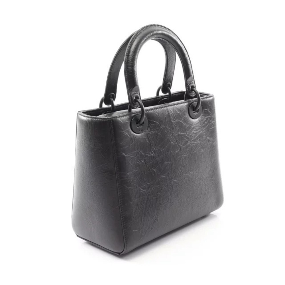 Dior LADY Black Handbag Leather